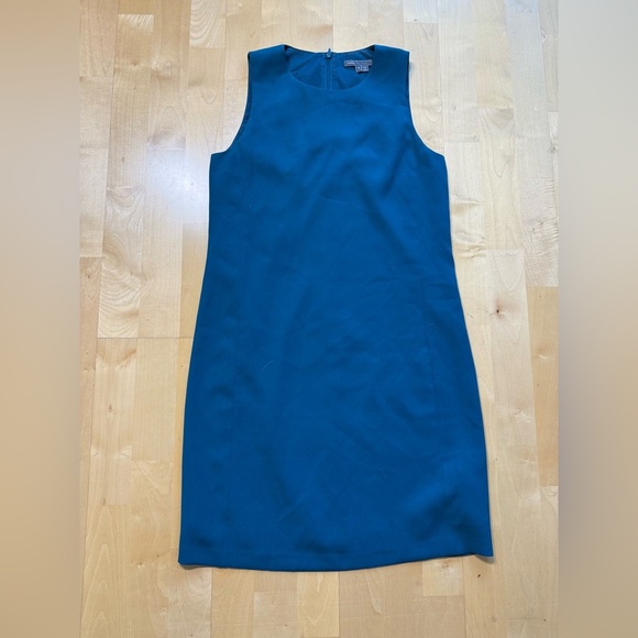 Vince Sleeveless Classic A Line Shift Dress in Petroleum Blue Green size 4 - Picture 2 of 5